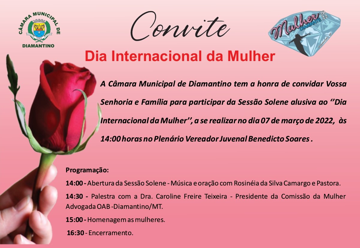 Convite! Dia Internacional da Mulher 2022